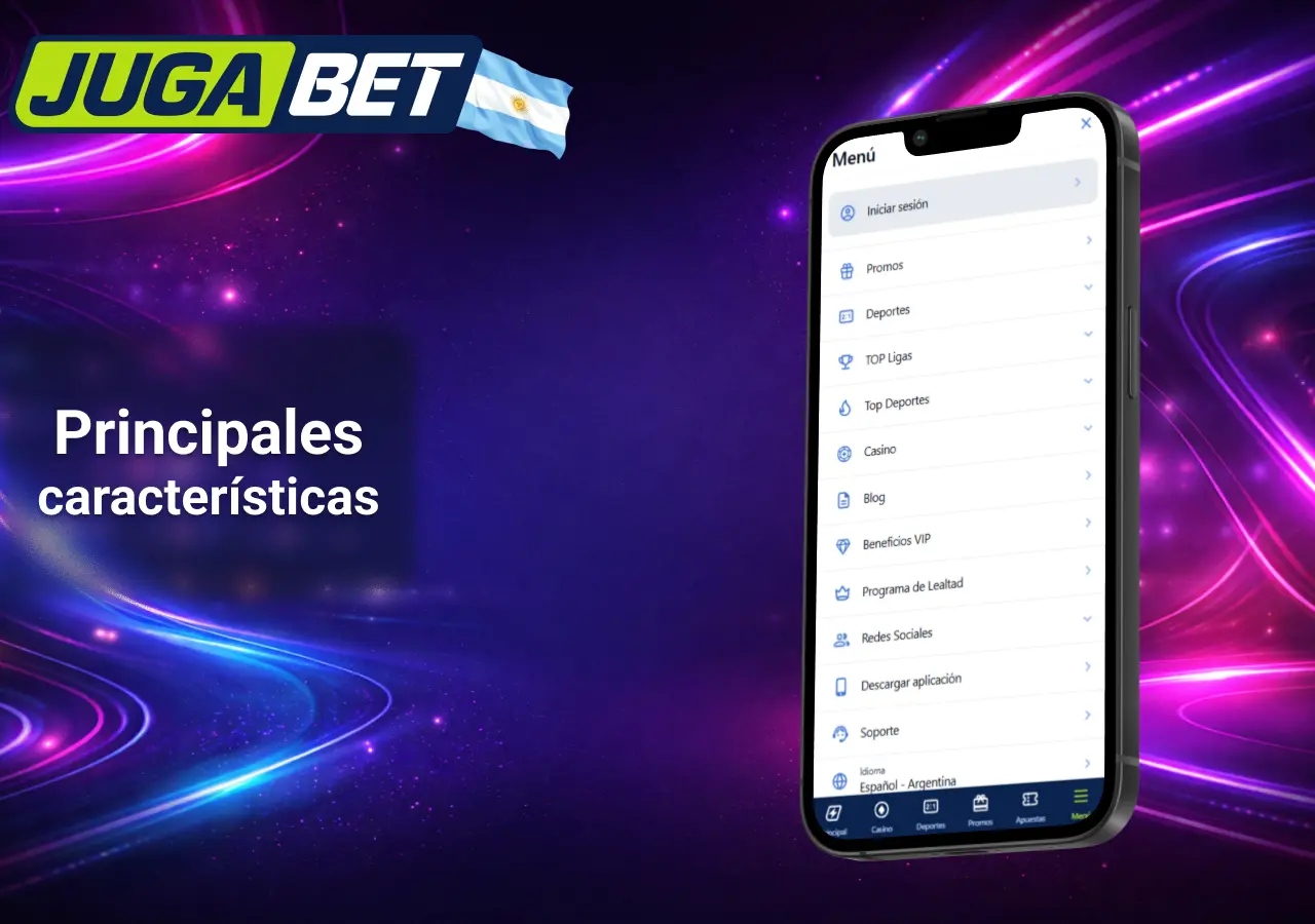 Jugabet Argentina principales características de la app con casino y apuestas deportivas